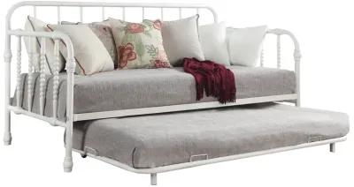 Coaster Marina Metal Twin Daybed with Trundle White