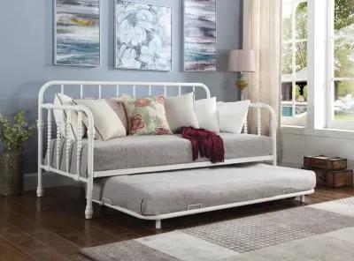 Coaster Marina Metal Twin Daybed with Trundle White