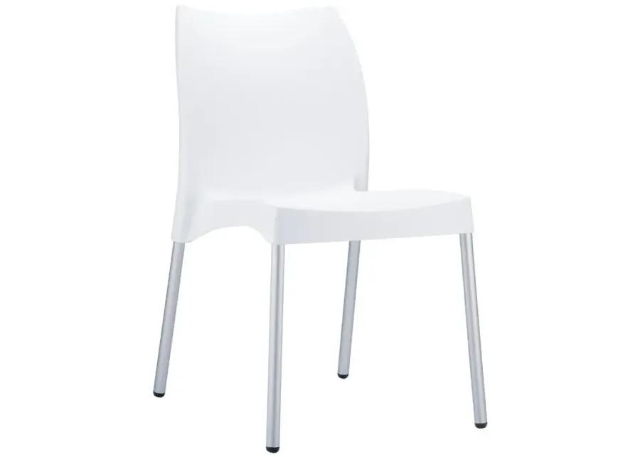 VITA RESIN OUTDOOR DINING CHAIR WHITE