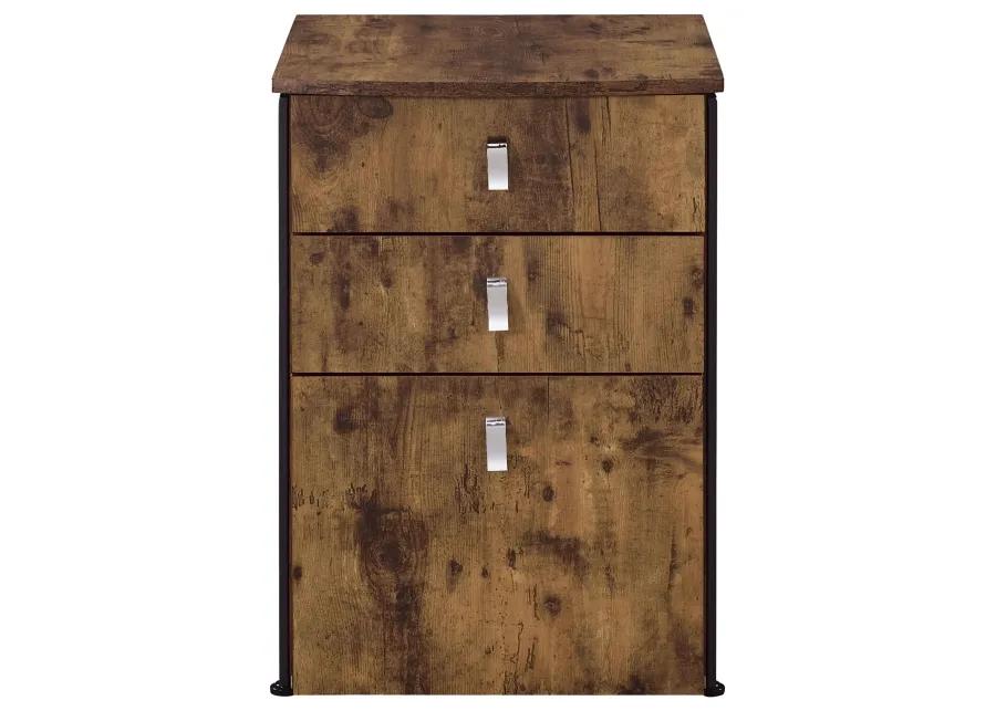 ESTRELLA FILE CABINET ANTIQUE NUTMEG