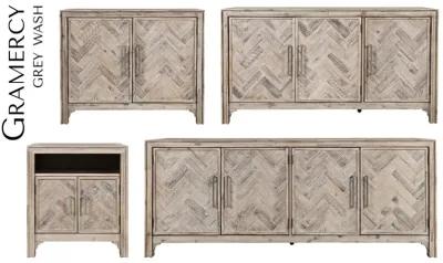 Gramercy 2-Door Accent Cabinet Grey Wash