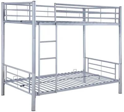 Coaster Hayward Metal Twin Over Twin Bunk Bed Silver