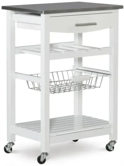 Linon Clarke White Kitchen Cart