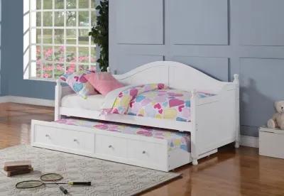 Coaster Julie Ann Wood Twin Daybed with Trundle White