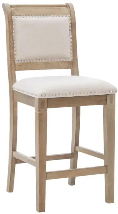 Linon 26 Inch Emmy Natural Counter Stool