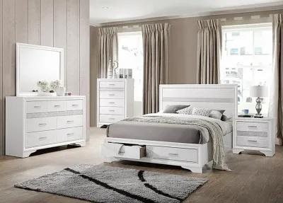 Coaster Miranda Wood Queen Storage Panel Bed White