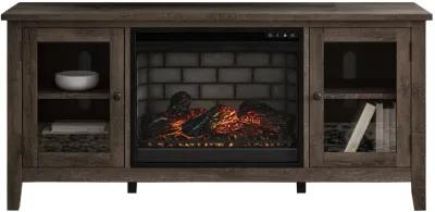 Ashley Arlenbry 60 Inch TV Stand with Electric Fireplace 5386 BTU/1500W Grey