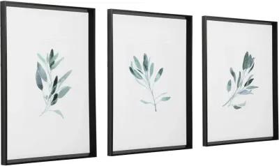 Uttermost Simple Sage 3-Piece Green Watercolor Prints Wall Art