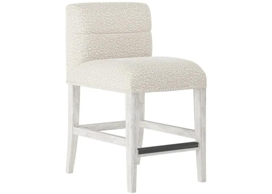 HYDE FABRIC WIRE BRUSHED COUNTER STOOL