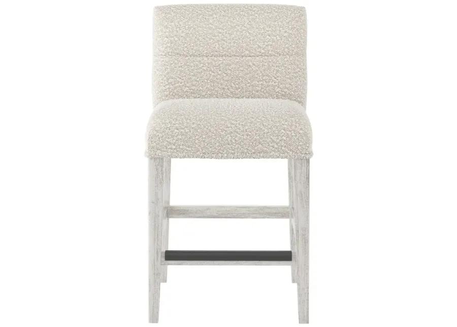 HYDE FABRIC WIRE BRUSHED COUNTER STOOL