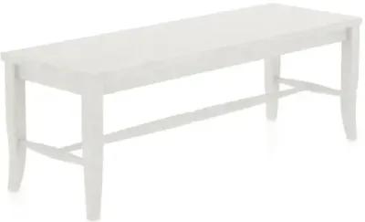 Canadel Champlain 18 Inch Wood Bench in Cloud White Finish