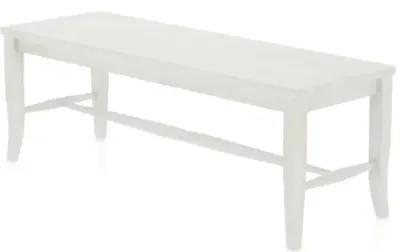 Canadel Champlain 18 Inch Wood Bench in Cloud White Finish