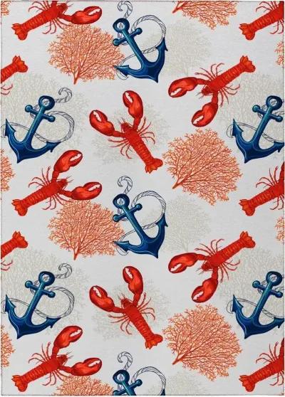 Dalyn Maritime Melody Coastal Charm Lobster & Anchor 5'X8' Area Rug