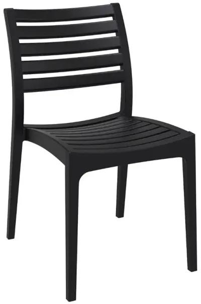 ARES RESIN RECTANGLE DINING SET WITH 6 CHAIRS BLACK