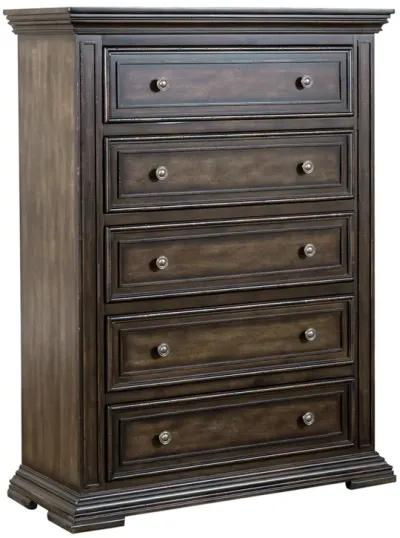 Liberty Furniture Complete King Bedroom Set Panel Bed, Dresser, Mirror & Chest Big Valley