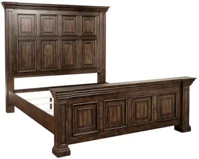 Liberty Furniture Complete King Bedroom Set Panel Bed, Dresser, Mirror & Chest Big Valley