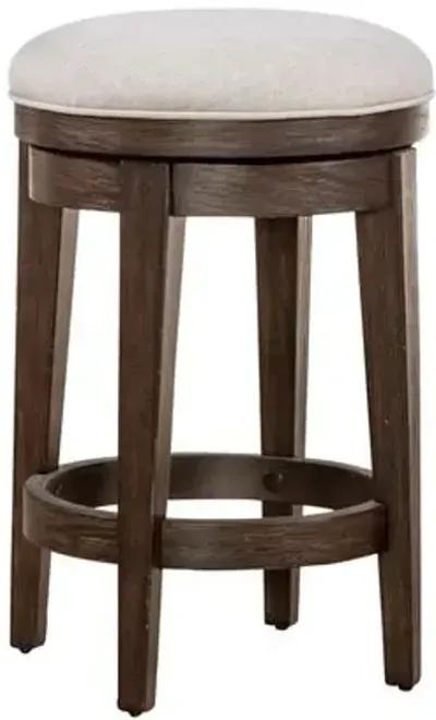 Liberty Furniture Mill Creek Cream/Peppercorn Bar Stool