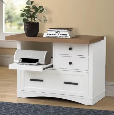 Parker House Americana Modern Collection Functional File with Power Center in Cotton Color