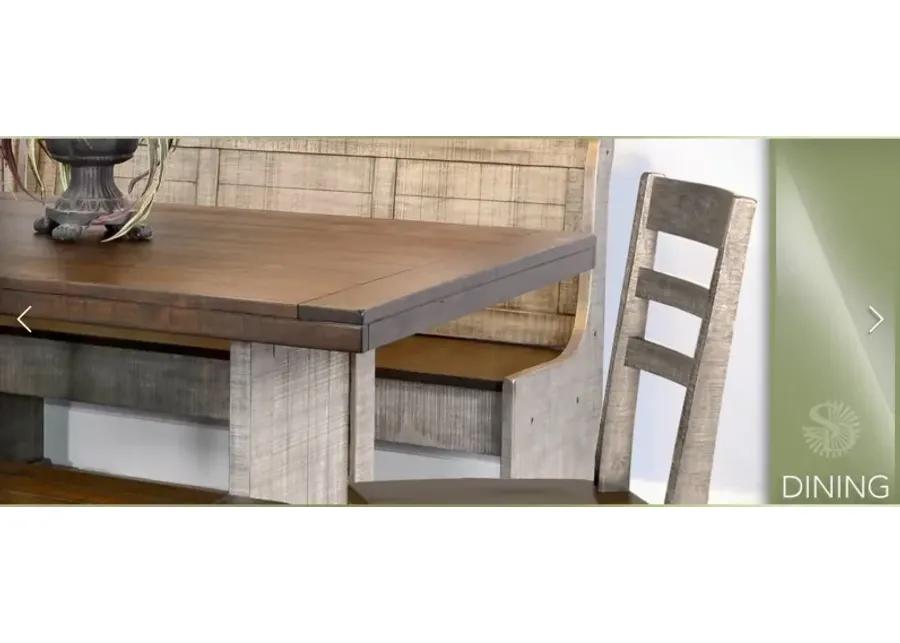 HOMESTEAD HILLS TOBACCO LEAF & ALPINE GREY BREAKFAST NOOK SET