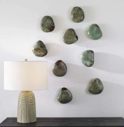 Uttermost Pebbles 9-Piece Aqua Wall Decor Set