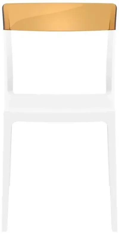 Compamia Flash Dining Chair White Transparent Amber