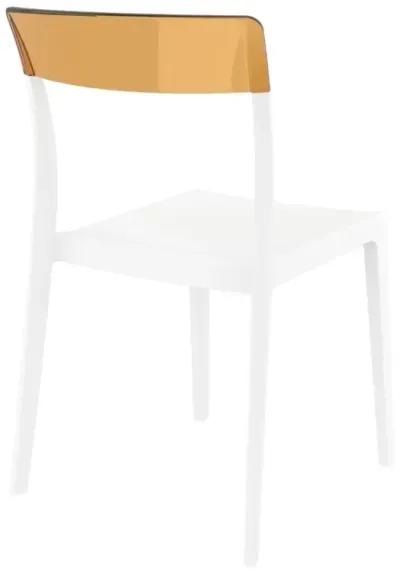 Compamia Flash Dining Chair White Transparent Amber