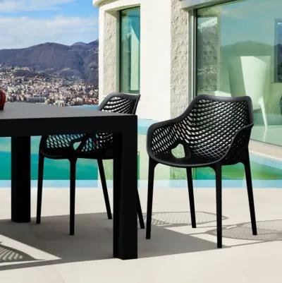 Compamia Air XL Outdoor Dining Arm Chair Black