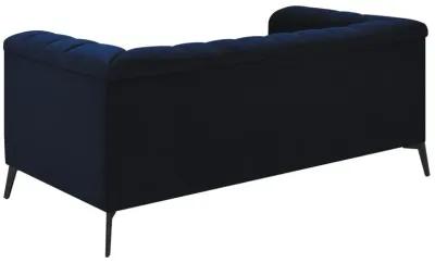 Coaster Chalet Upholstered Tuxedo Arm Tufted Loveseat Blue