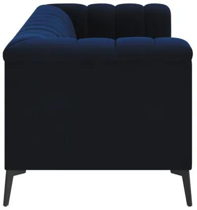 Coaster Chalet Upholstered Tuxedo Arm Tufted Loveseat Blue