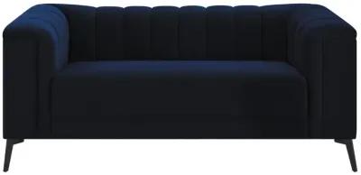 Coaster Chalet Upholstered Tuxedo Arm Tufted Loveseat Blue