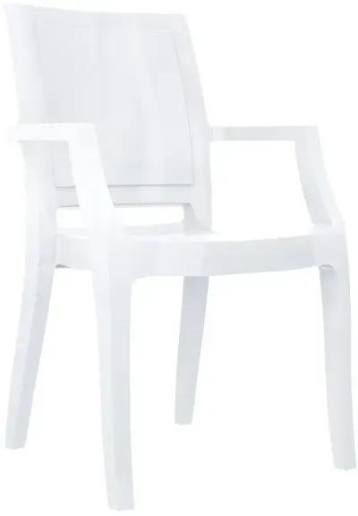 Compamia Arthur Polycarbonate Modern Dining Chair Glossy White