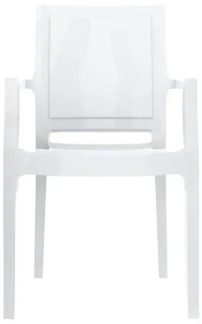 Compamia Arthur Polycarbonate Modern Dining Chair Glossy White