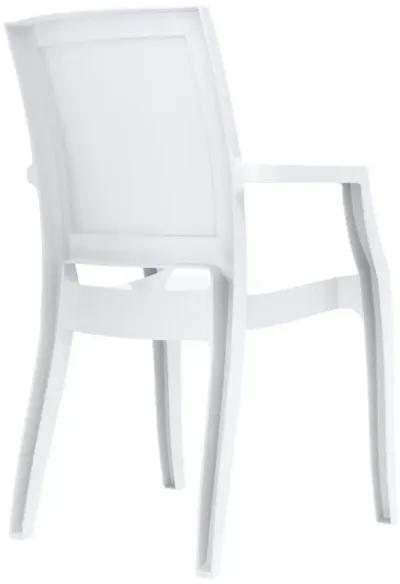 Compamia Arthur Polycarbonate Modern Dining Chair Glossy White