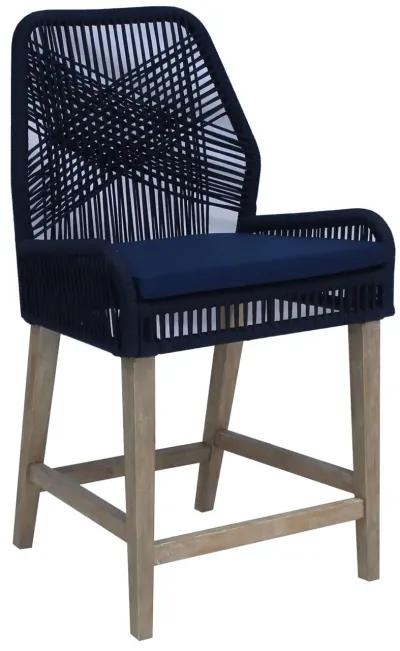 COUNTER HEIGHT CHAIR DARK NAVY ROPE