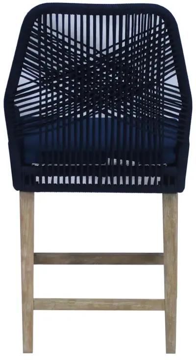 COUNTER HEIGHT CHAIR DARK NAVY ROPE