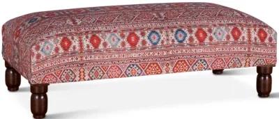 Home Trends Design Marrakech Mixed Red Pattern Ottoman