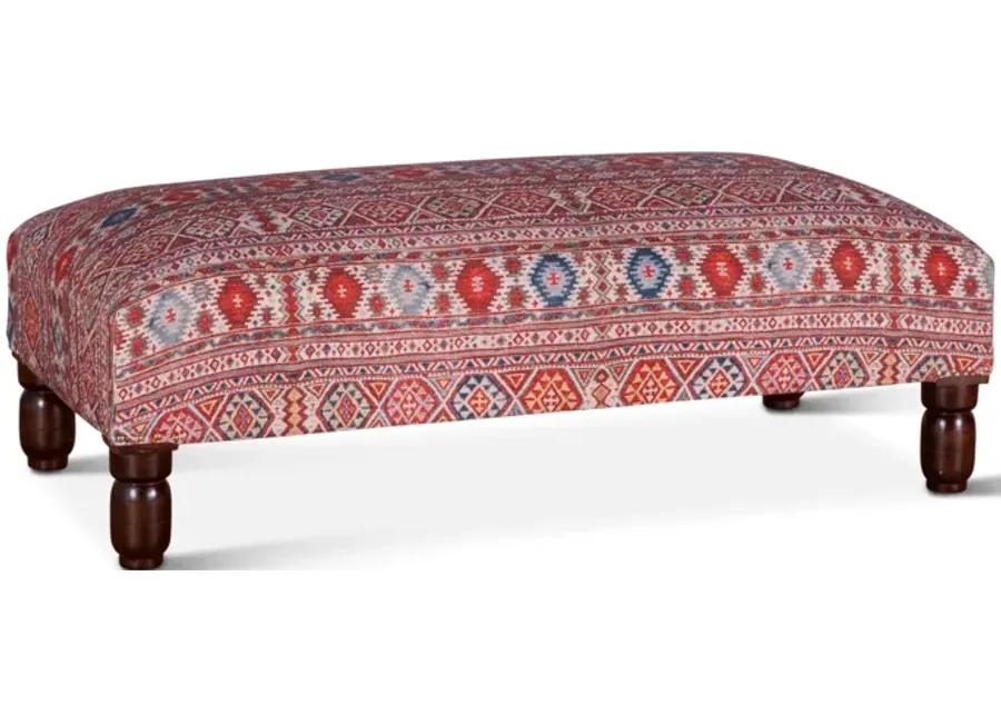 MARRAKECH MIXED RED PATTERN OTTOMAN