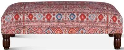 Home Trends Design Marrakech Mixed Red Pattern Ottoman