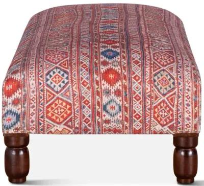 Home Trends Design Marrakech Mixed Red Pattern Ottoman