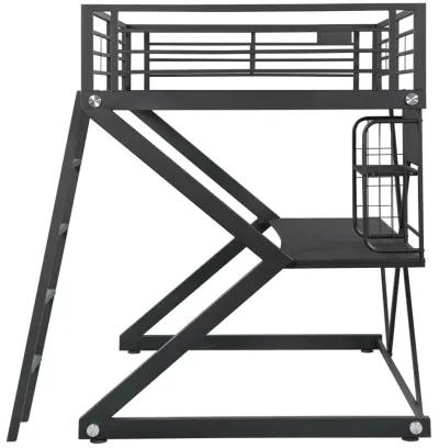 Parkview Full Workstation Loft Bed Black