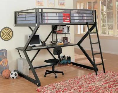 Parkview Full Workstation Loft Bed Black