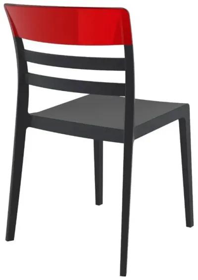 Compamia Moon Dining Chair Black Transparent Red