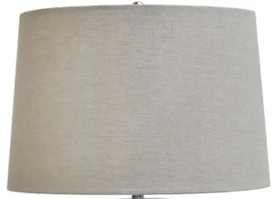 BLAIR BEIGE/SILVER TABLE LAMP