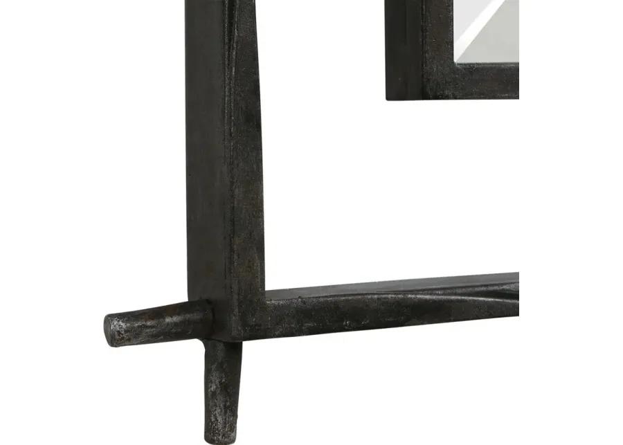 IRONWORKS EBONY INDUSTRIAL MIRROR