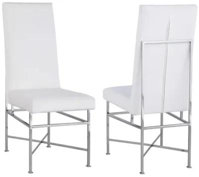 Chintaly Kendall Contemporary Side Chair with Steel Frame