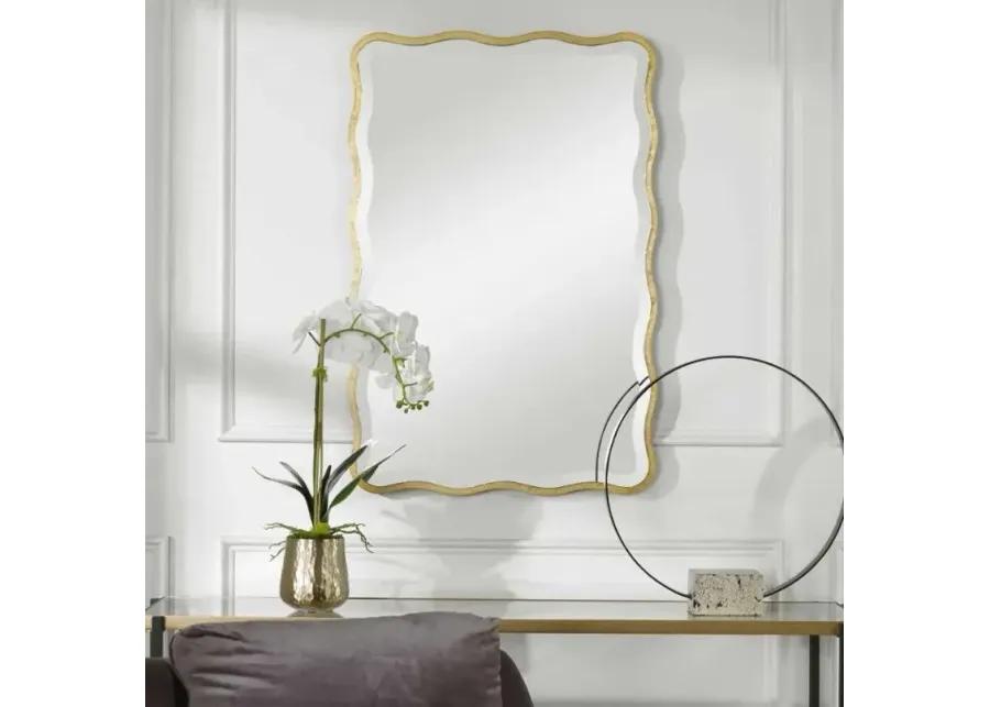 ANETA GOLD SCALLOPED MIRROR