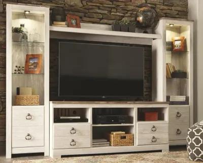 Ashley Willowton 4-Piece Entertainment Center Whitewash