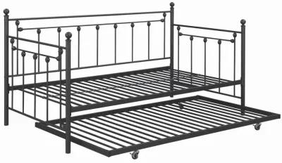 Coaster Nocus Metal Twin Daybed with Trundle Gunmetal