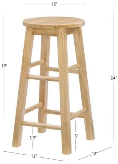 24 Inch Counter Stool with Round Seat