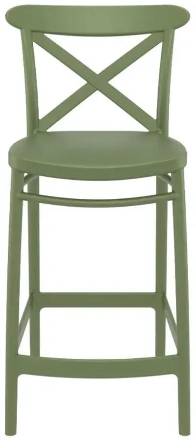 Compamia Cross Counter Stool Olive Green